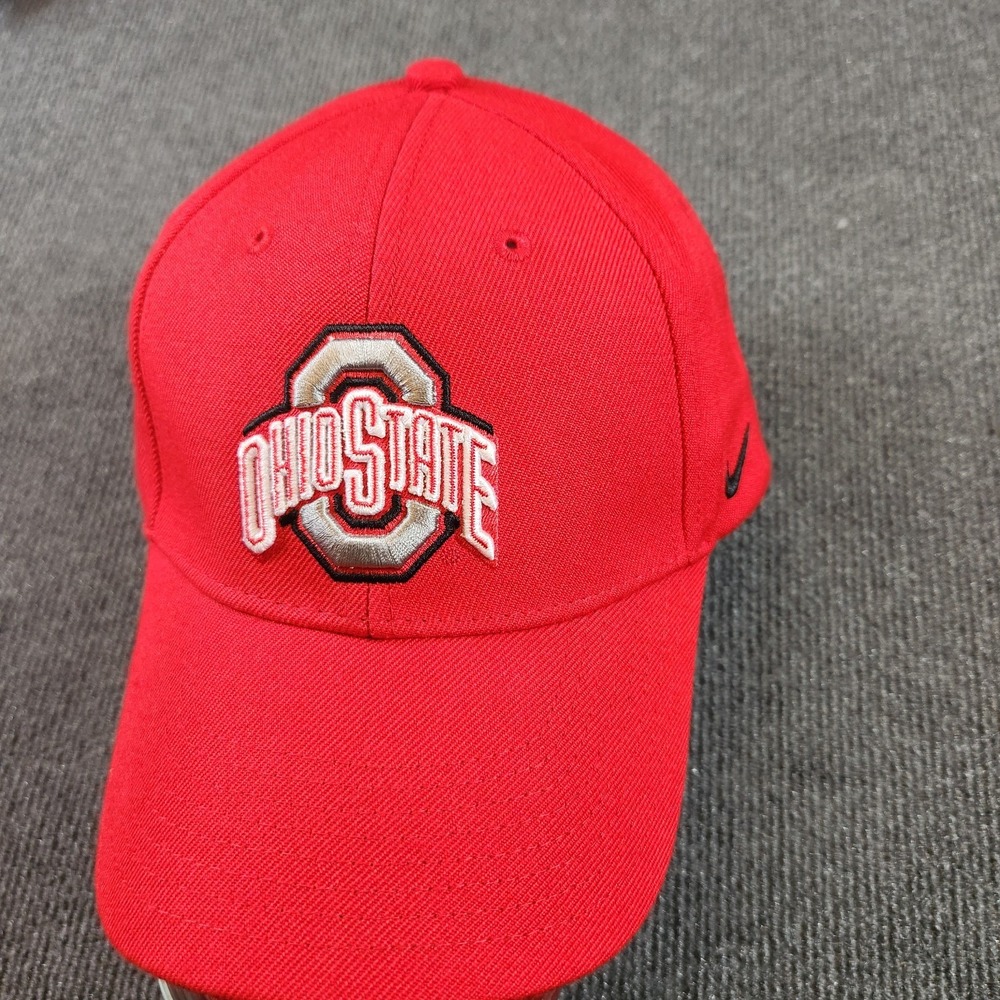 Ohio State Buckeyes Hat One Size Adjustable Nike Team Wool Blend Red NCAA‎